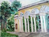 Игнатова Елена 13лет, "Наш город", бумага, акварель, А3