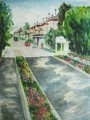 Стулова Наталья 14лет, "Аллея в Парке", бумага, акварель, А3