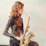 "Девушка с саксофоном", Пономарева М.Л.