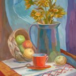 Демахина Дарина, Натюрморт, 42х60, гуашь