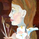 Демахина Дарина, Автопортрет, 30х40, гуашь