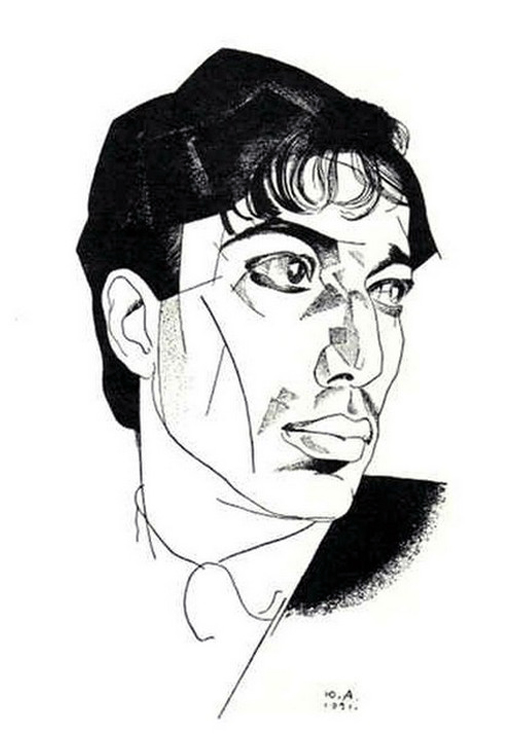 Ю.П.Анненков. Портрет поэта Бориса Пастернака. 1921г