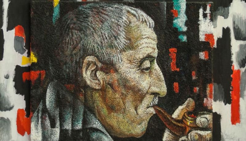 Портрет К.М.Симонова. Автор: художник В.Г.Черноскутов Константин Михайлович Симонов