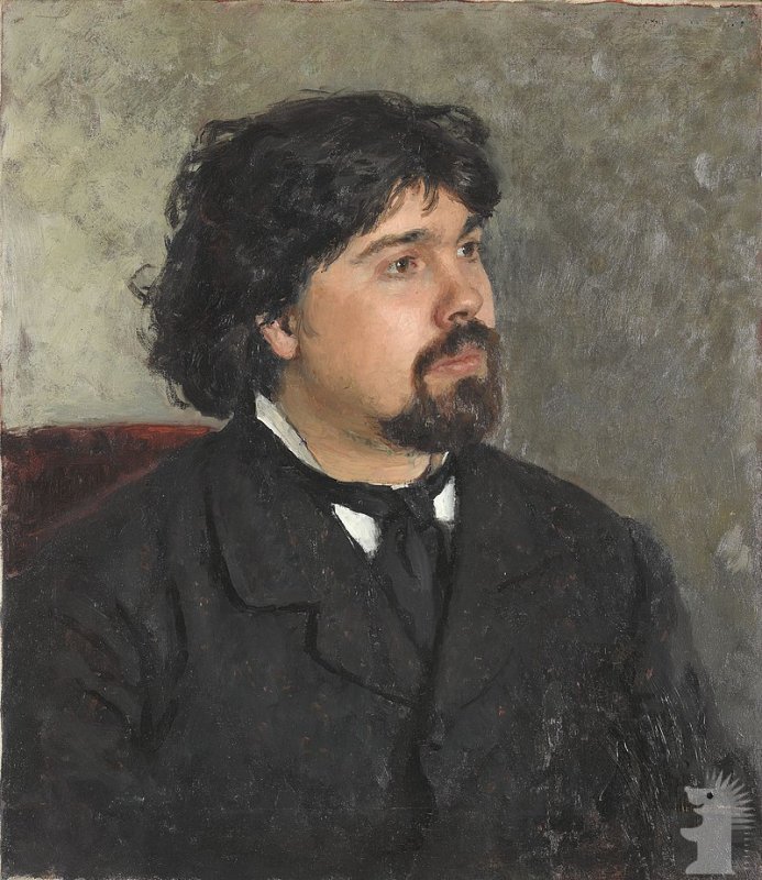Портрет В. И. Сурикова работы И. Е. Репина (1877)