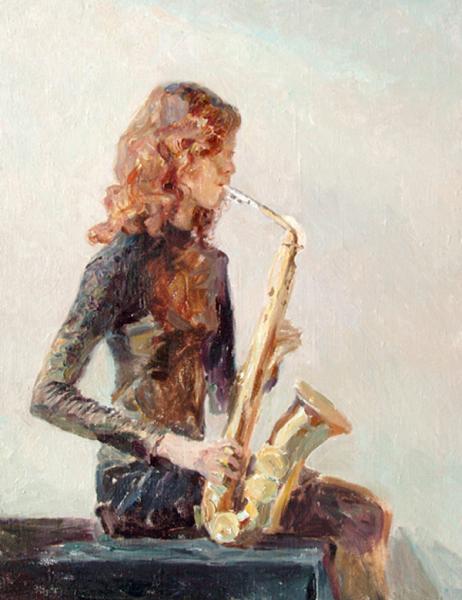 "Девушка с саксофоном", Пономарева М.Л.