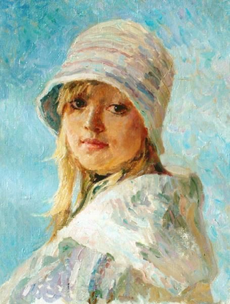 "Портрет в белой шляпе", Пономарева М.Л.