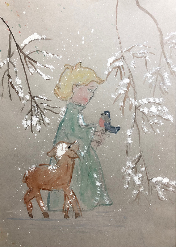"Новогодняя открытка", Данилова Мария